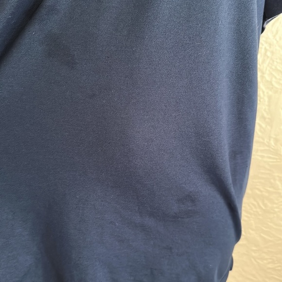 Miller Lite Beer Embroidered Work Wear Blue Polo Shirt Thrashed Medium - Picture 3 of 9